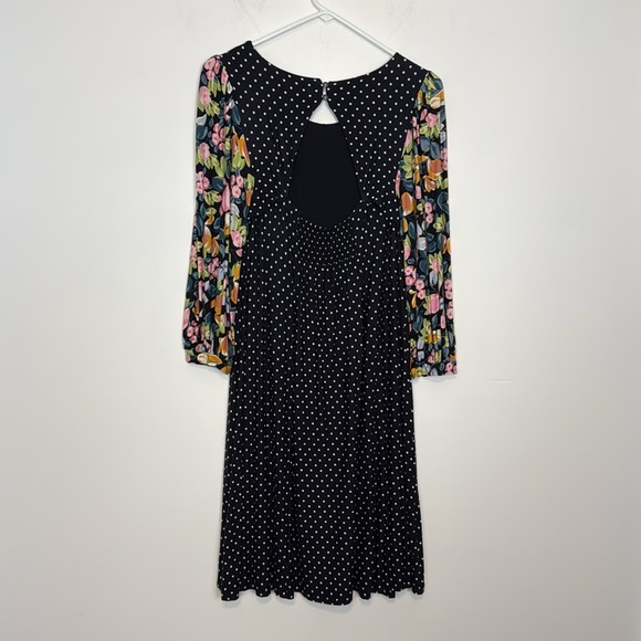 Maeve (Anthropologie) Sawyer Dress Polka Dot Floral Balloon Sleeves. Size Medium - Picture 7 of 12